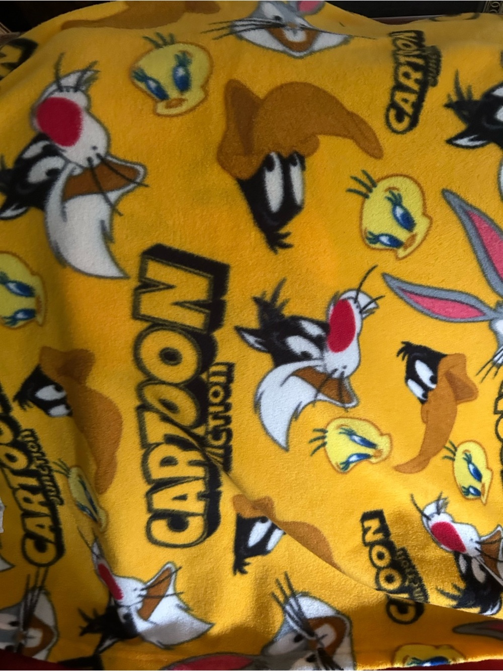 Warner Bros. Yellow Tweety & Sylvester Fleece Kids blanket